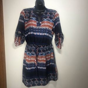 BEBOP Graphic V-Neck Dress, Size Medium